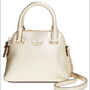 Kate Spade Cedar Street Mini Maise Metallic Gold